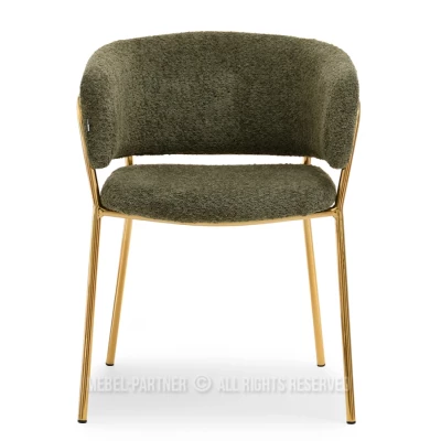 ANGELI Polsterstuhl für Esszimmer - grün/gold