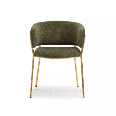 ANGELI Polsterstuhl für Esszimmer - grün/gold