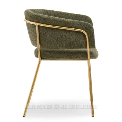 ANGELI Polsterstuhl für Esszimmer - grün/gold
