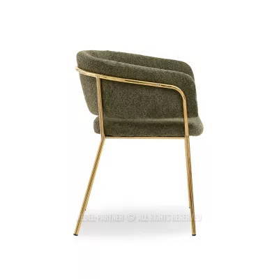 ANGELI Polsterstuhl für Esszimmer - grün/gold