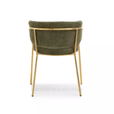 ANGELI Polsterstuhl für Esszimmer - grün/gold