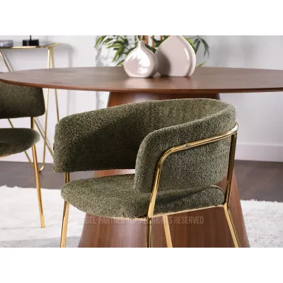 ANGELI Polsterstuhl für Esszimmer - grün/gold