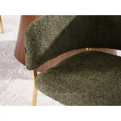 ANGELI Polsterstuhl für Esszimmer - grün/gold