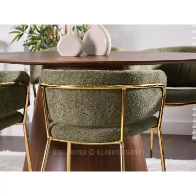 ANGELI Polsterstuhl für Esszimmer - grün/gold