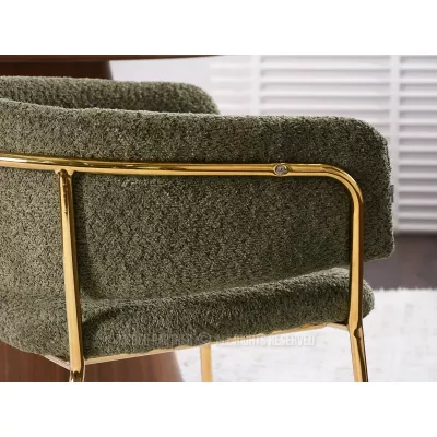ANGELI Polsterstuhl für Esszimmer - grün/gold