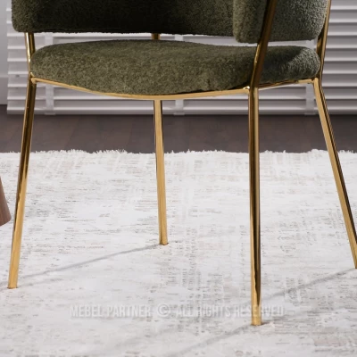 ANGELI Polsterstuhl für Esszimmer - grün/gold