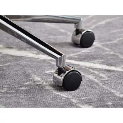 Drehbarer Polsterstuhl SALIHA – Kupfer/Chrom