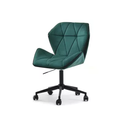 Drehbarer Polstersessel SALIHA – grün/schwarz