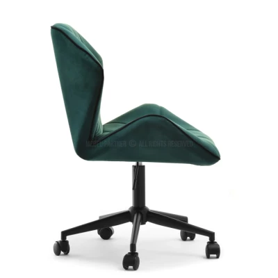 Drehbarer Polstersessel SALIHA – grün/schwarz