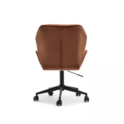 Drehbarer Polstersessel SALIHA – Kupfer/Schwarz