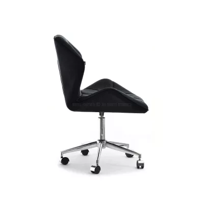 Drehbarer Polsterstuhl SALIHA – schwarz/chrom