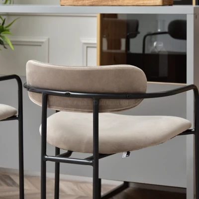 Barhocker SVEA - beige / schwarz