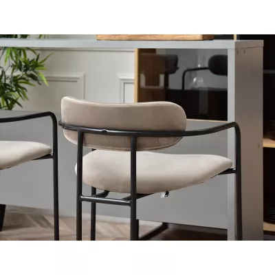 Barhocker SVEA - beige / schwarz