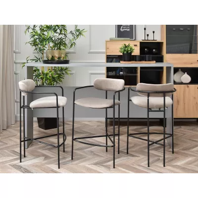 Barhocker SVEA - beige / schwarz