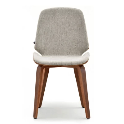 Esszimmerstuhl AMELINA - Walnuss / Beige