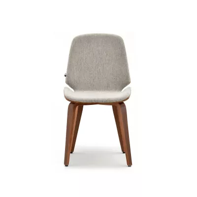 Esszimmerstuhl AMELINA - Walnuss / Beige