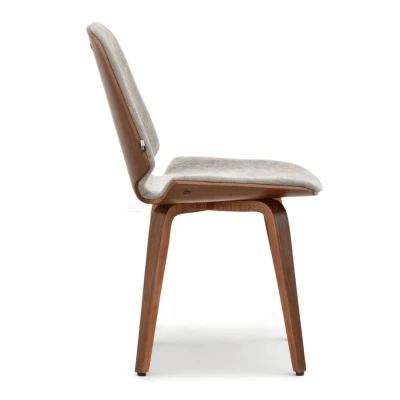 Esszimmerstuhl AMELINA - Walnuss / Beige