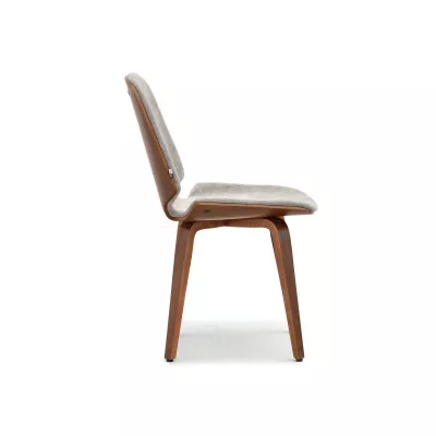 Esszimmerstuhl AMELINA - Walnuss / Beige