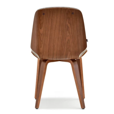 Esszimmerstuhl AMELINA - Walnuss / Beige