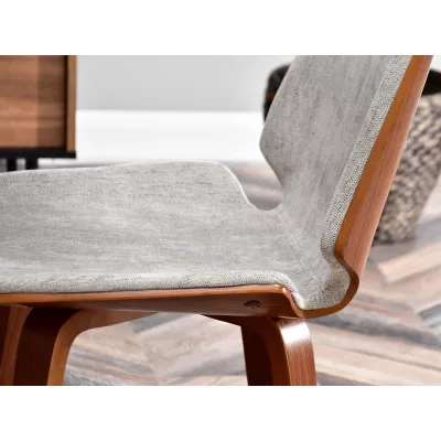 Esszimmerstuhl AMELINA - Walnuss / Beige