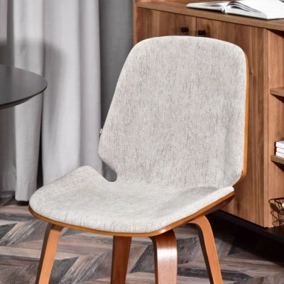 Esszimmerstuhl AMELINA - Walnuss / Beige