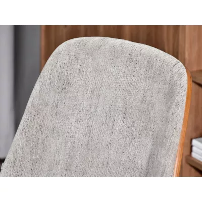 Esszimmerstuhl AMELINA - Walnuss / Beige