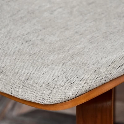 Esszimmerstuhl AMELINA - Walnuss / Beige