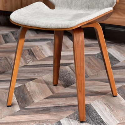 Esszimmerstuhl AMELINA - Walnuss / Beige