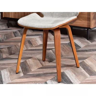 Esszimmerstuhl AMELINA - Walnuss / Beige