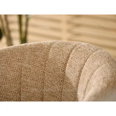 Drehbarer Barhocker MANUELA - beige / eiche