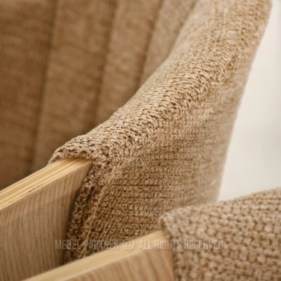 Drehbarer Barhocker MANUELA - beige / eiche