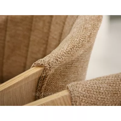 Drehbarer Barhocker MANUELA - beige / eiche