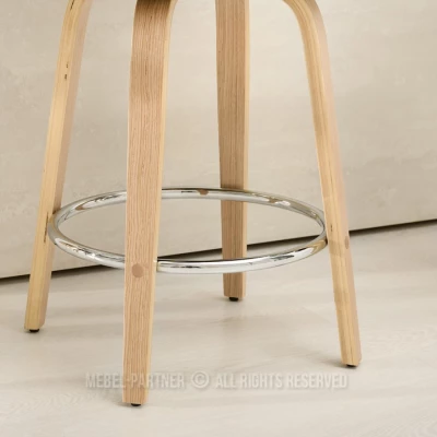 Drehbarer Barhocker MANUELA - beige / eiche