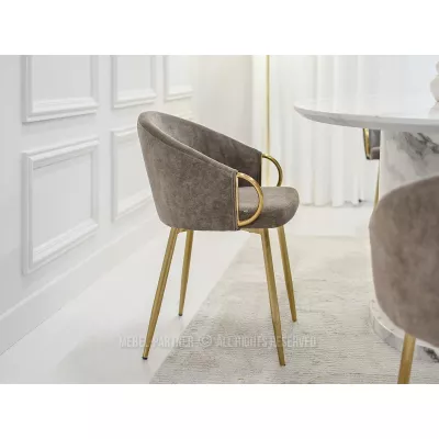 FINBAR Esszimmerstuhl - Sand / Gold