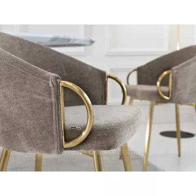 FINBAR Esszimmerstuhl - Sand / Gold