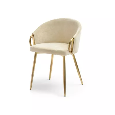 FINBAR Esszimmerstuhl - creme / gold