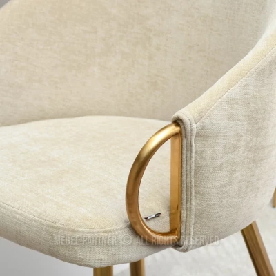 FINBAR Esszimmerstuhl - creme / gold