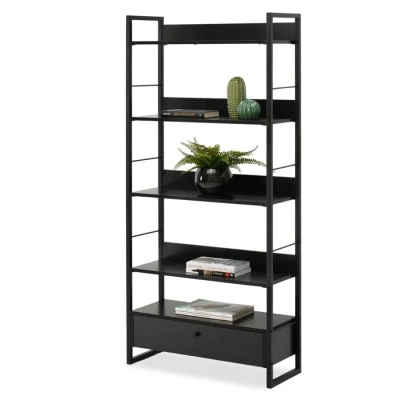SORLEY Regal mit Schublade - schwarz