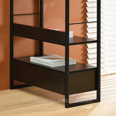 SORLEY Regal mit Schublade - schwarz