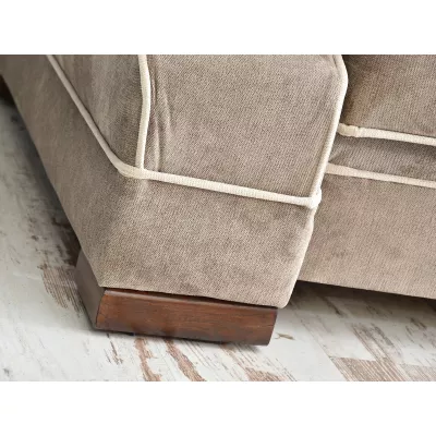 Sofa mit Stauraum SHERLY – Beige/Walnuss