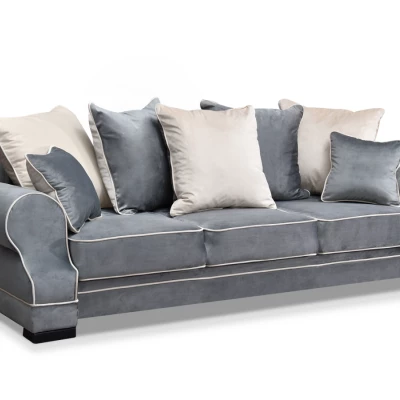 Sofa mit Stauraum SHERLY – grau/schwarz