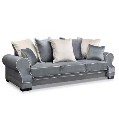 Sofa mit Stauraum SHERLY – grau/schwarz