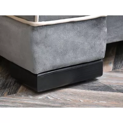 Sofa mit Stauraum SHERLY – grau/schwarz
