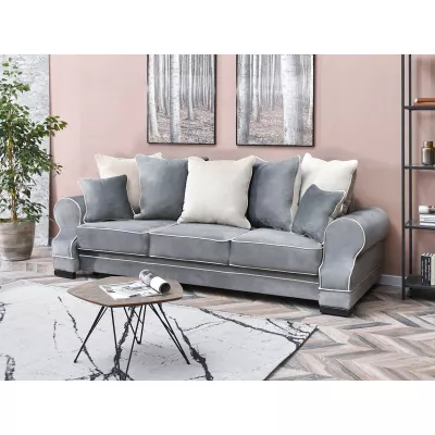 Sofa mit Stauraum SHERLY – grau/schwarz