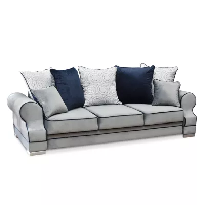 Sofa mit Stauraum SHERLY – grau/dunkelblau