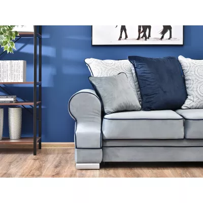 Sofa mit Stauraum SHERLY – grau/dunkelblau