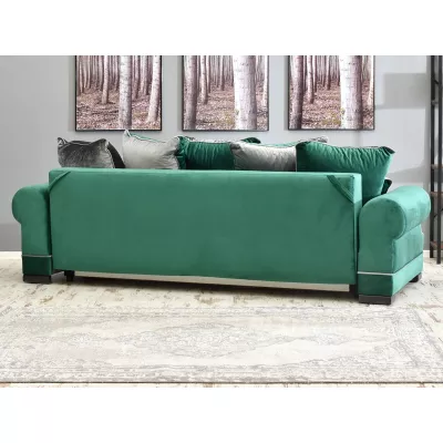 Sofa mit Stauraum SHERLY - grün/schwarz