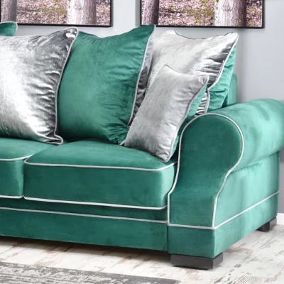 Sofa mit Stauraum SHERLY - grün/schwarz