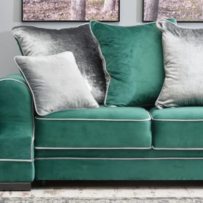 Sofa mit Stauraum SHERLY - grün/schwarz
