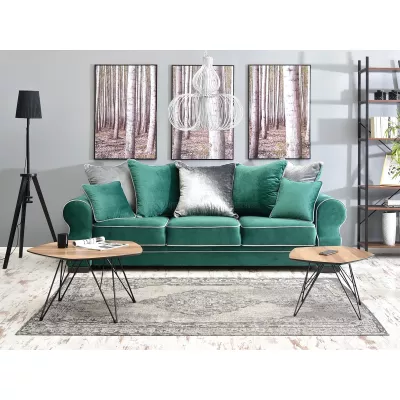 Sofa mit Stauraum SHERLY - grün/schwarz